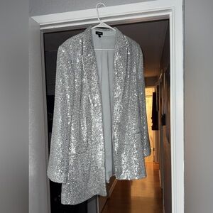 Express Shiny Silver Jacket